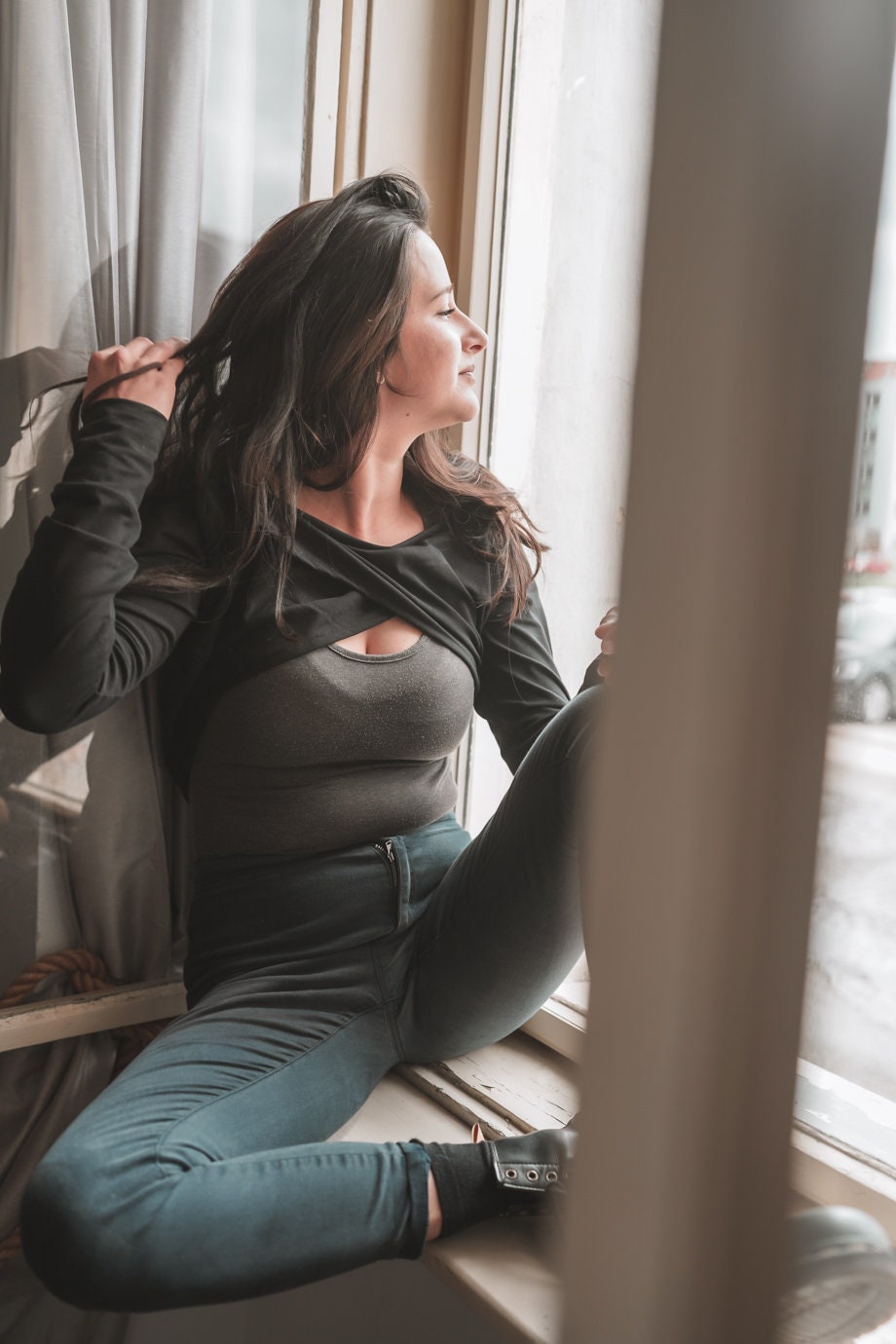 Black Asymmetric Bolero