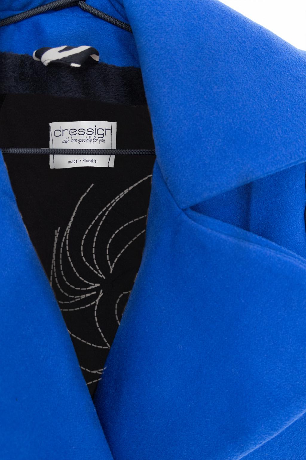 Royal Blue Short Coat , modern wool coat