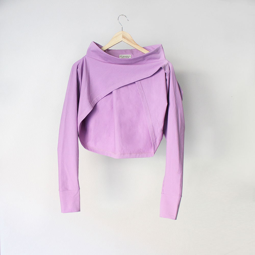 Bolero Shrug, Long Sleeve Shrug Bolero, Casual Style Shoulder Cover, Soft Women Bolero, Evening Shrug, Casual bridal shrug, Lilac bolero