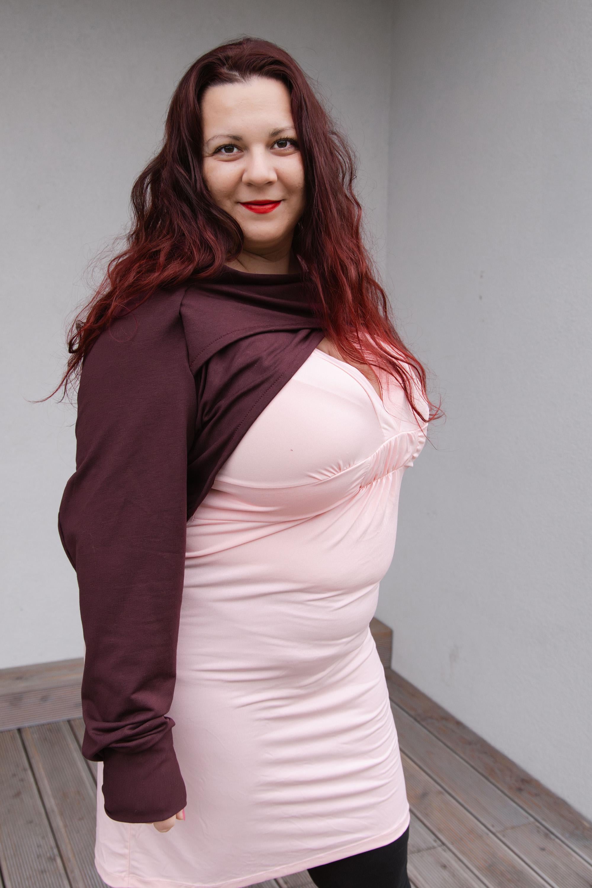 Burgundy Plus Size Bolero, Tailor Made Shrug, Long Sleeve Bolero Jacket, Asymmetrical Wine Red Shrug, Handmade Oversized Bolero