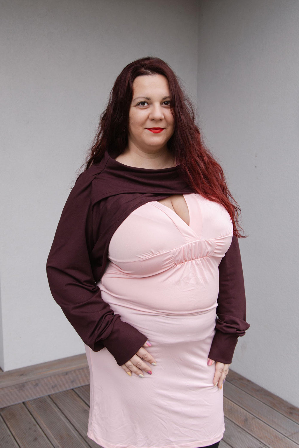 Burgundy Plus Size Bolero, Tailor Made Shrug, Long Sleeve Bolero Jacket, Asymmetrical Wine Red Shrug, Handmade Oversized Bolero