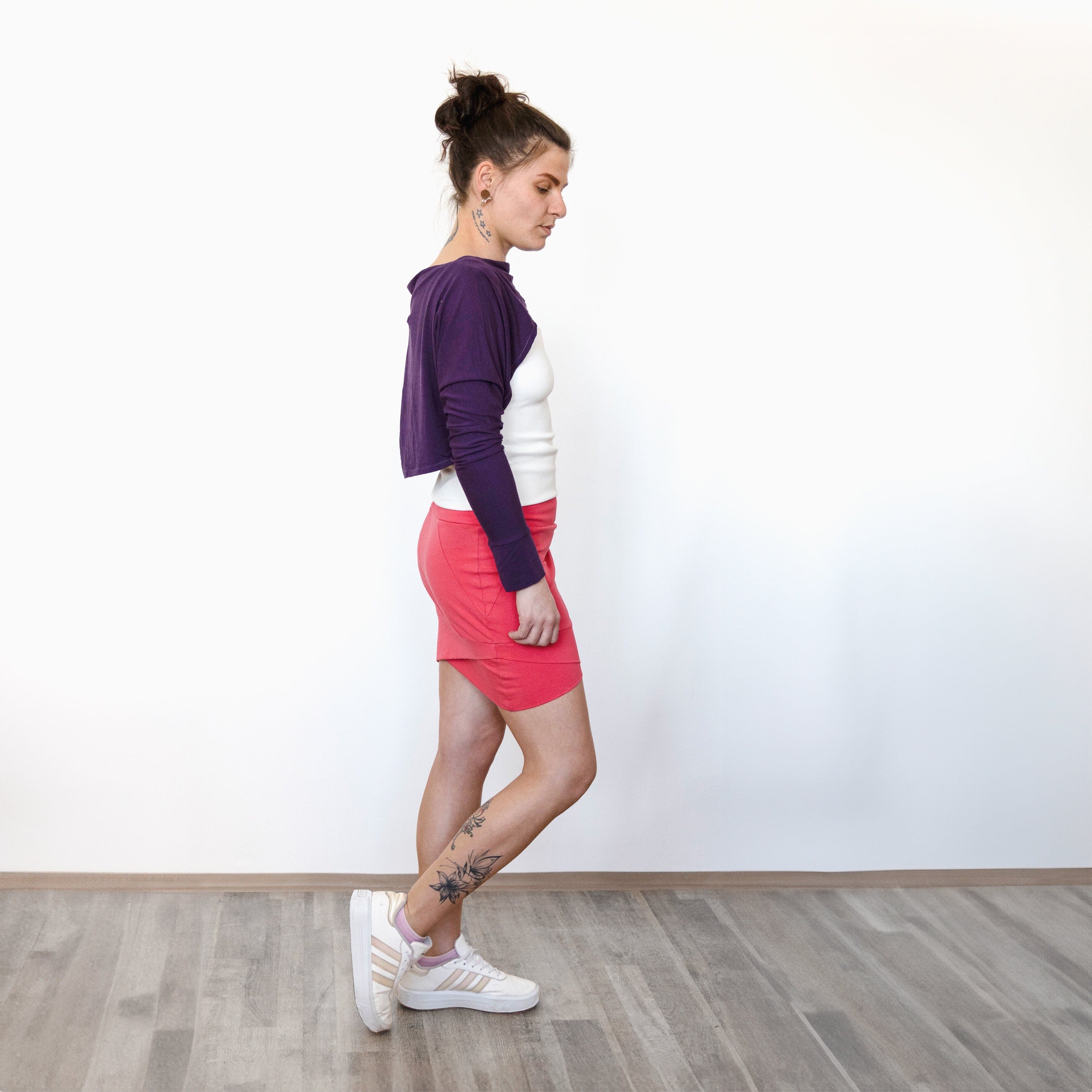 Purple symmetrical bolero