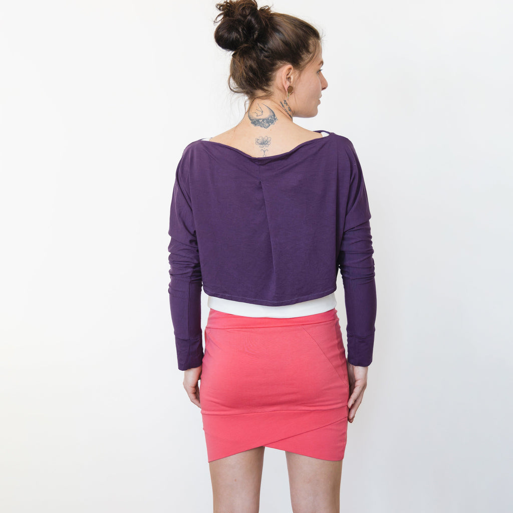 Purple symmetrical bolero