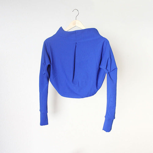 Asymmetric bolero deep blue,  Bolero Shrug, Long Sleeve Shrug Bolero, Casual Style Shoulder Cover, Soft Women Bolero, Evening Shrug