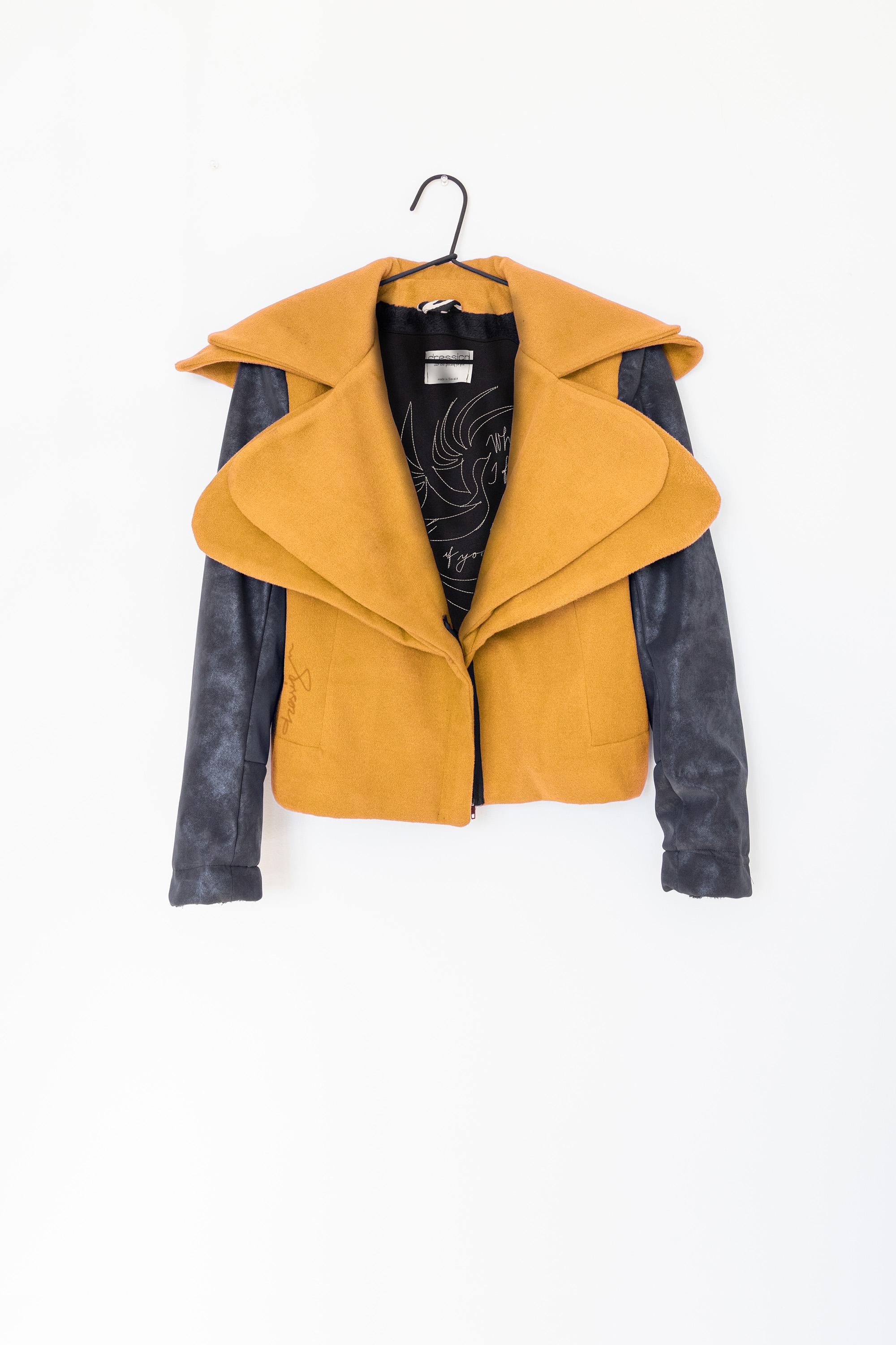 Royal Blue Wool Jacket , Modern wool coat, Designer coat , Tailor made jacket, Plus size jacket