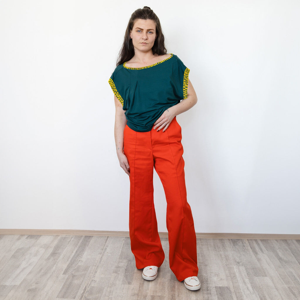 Dark green top / t-shirt short sleeve