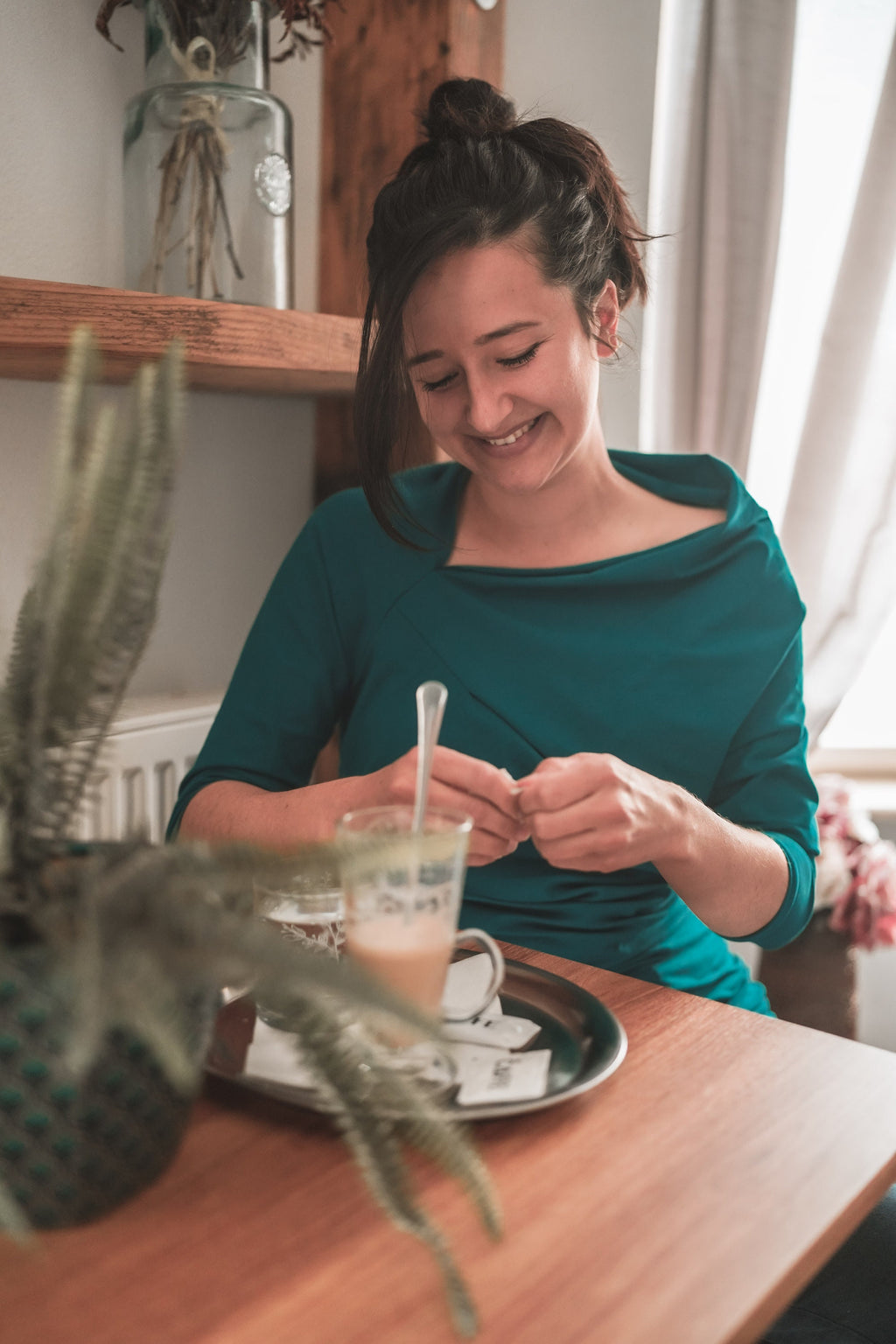 Petrol blue Extravagant  Asymmetric Top, Teal Asymmetric Cut Shirt, Summer Vibes Womens Tops, Casual Style Yellow Top, Party Dress For Women