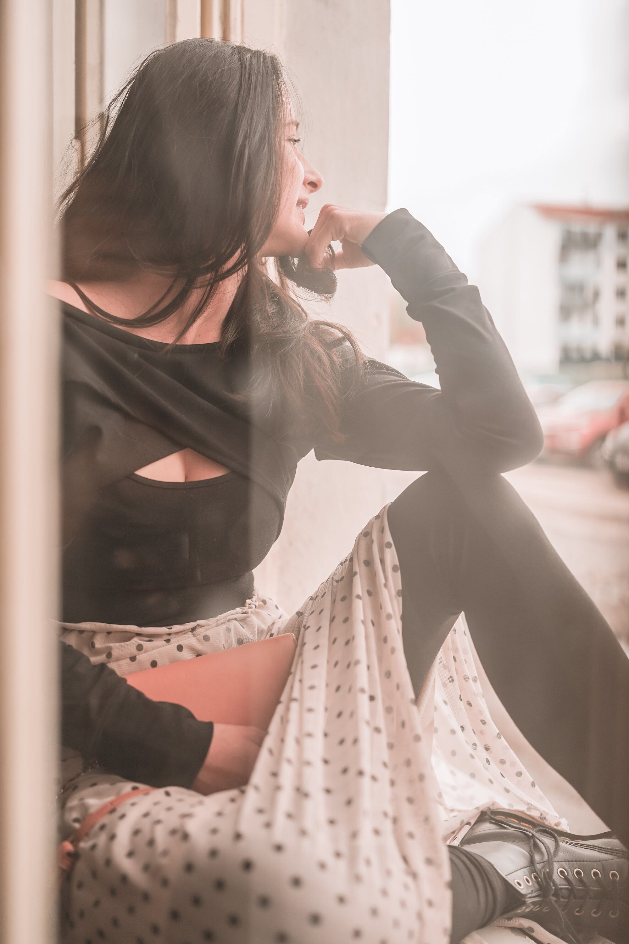 Black Asymmetric Bolero